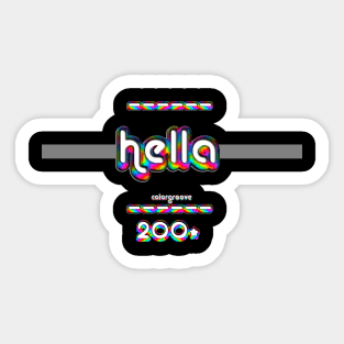 Hella 2000 ColorGroove Retro-Rainbow-Tube nostalgia (wf) Sticker